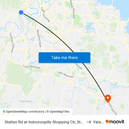 Station Rd at Indooroopilly Shopping Ctr, Stop E to Yatala map