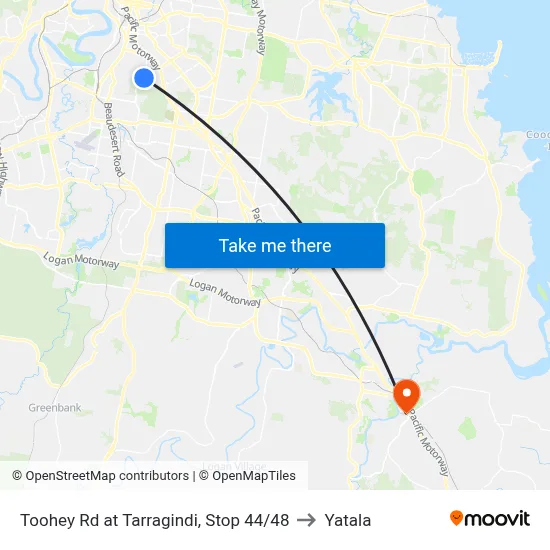 Toohey Rd at Tarragindi, Stop 44/48 to Yatala map