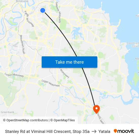 Stanley Rd at Viminal Hill Crescent, Stop 35a to Yatala map