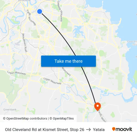 Old Cleveland Rd at Kismet Street, Stop 26 to Yatala map