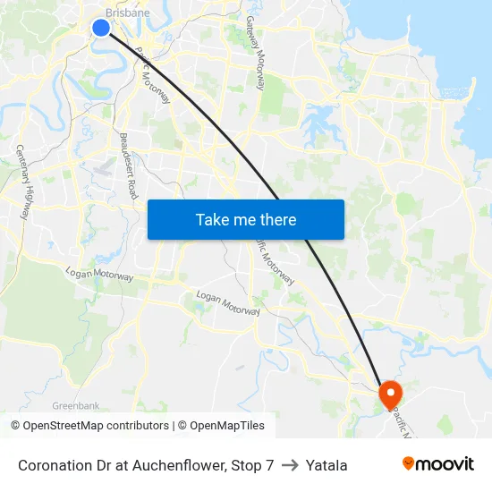 Coronation Dr at Auchenflower, Stop 7 to Yatala map