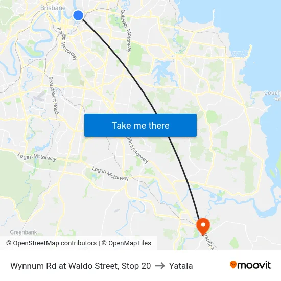 Wynnum Rd at Waldo Street, Stop 20 to Yatala map