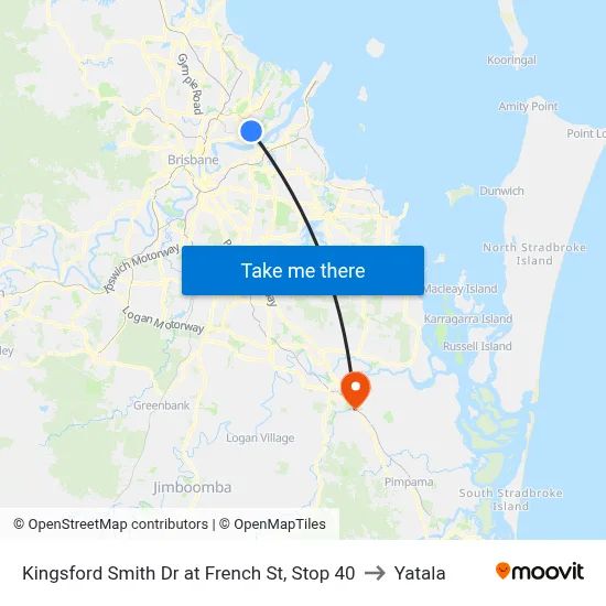 Kingsford Smith Dr at French St, Stop 40 to Yatala map