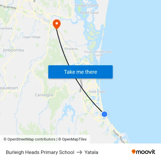 Burleigh Heads Primary School to Yatala map