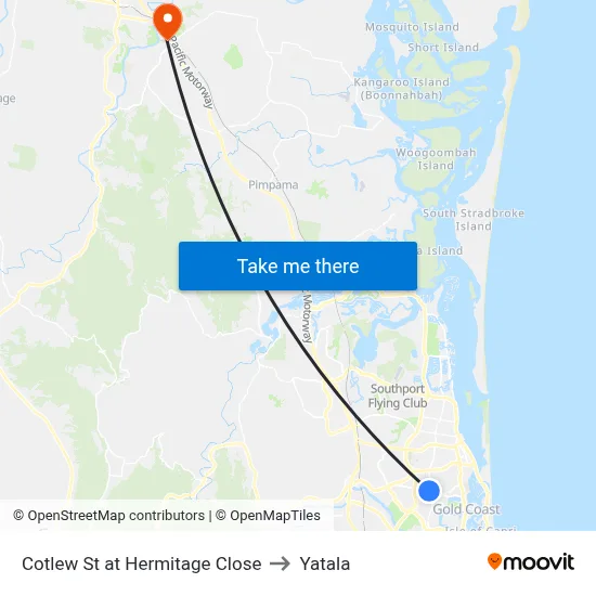 Cotlew St at Hermitage Close to Yatala map