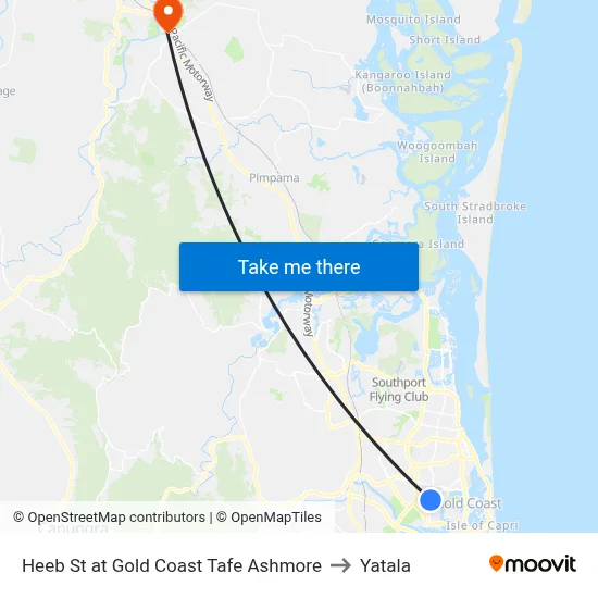 Heeb St at Gold Coast Tafe Ashmore to Yatala map