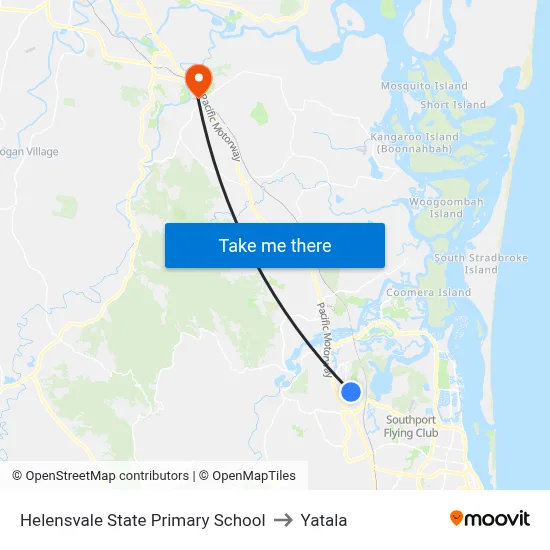 Helensvale State Primary School to Yatala map