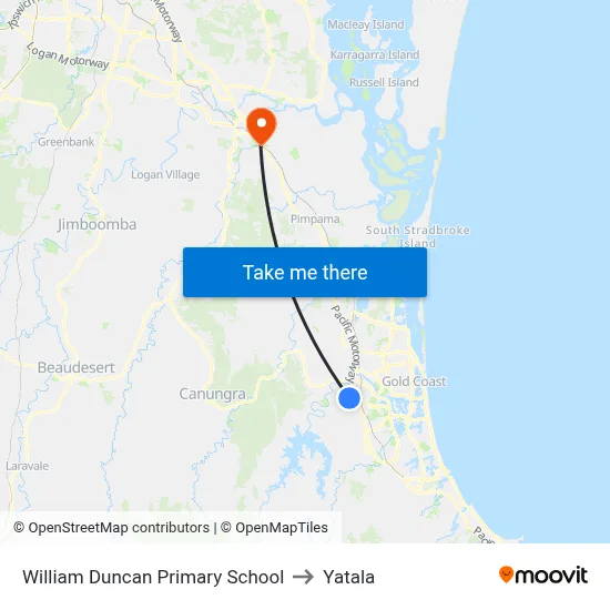 William Duncan Primary School to Yatala map