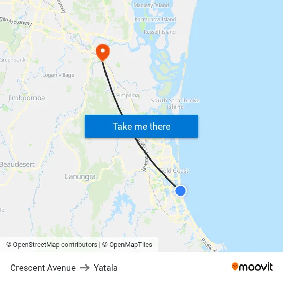 Crescent Avenue to Yatala map