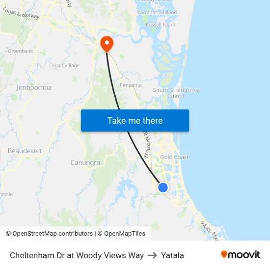 Cheltenham Dr at Woody Views Way to Yatala map
