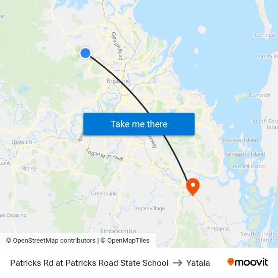Patricks Rd at Patricks Road State School to Yatala map