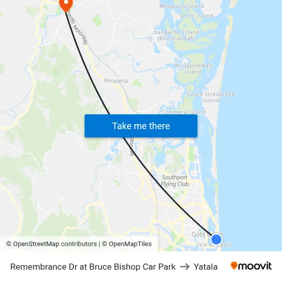 Remembrance Dr at Bruce Bishop Car Park to Yatala map