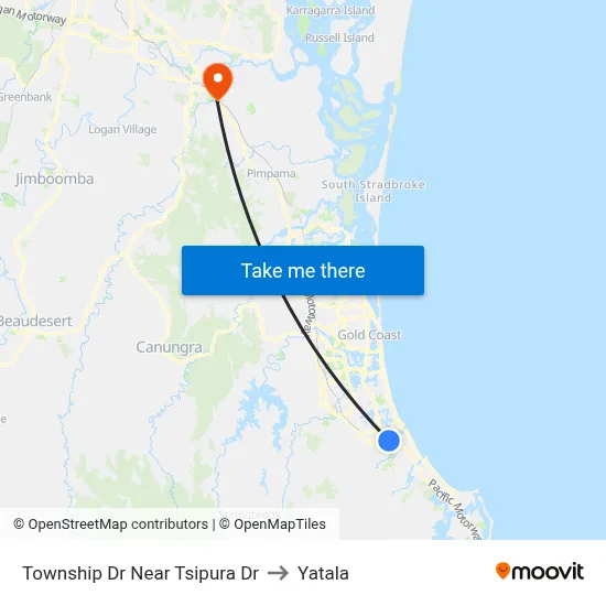 Township Dr Near Tsipura Dr to Yatala map