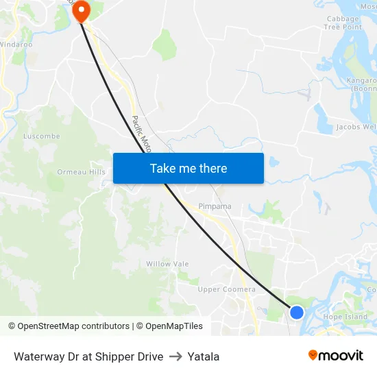 Waterway Dr at Shipper Drive to Yatala map
