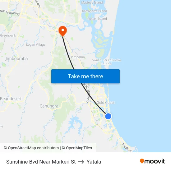 Sunshine Bvd Near Markeri St to Yatala map