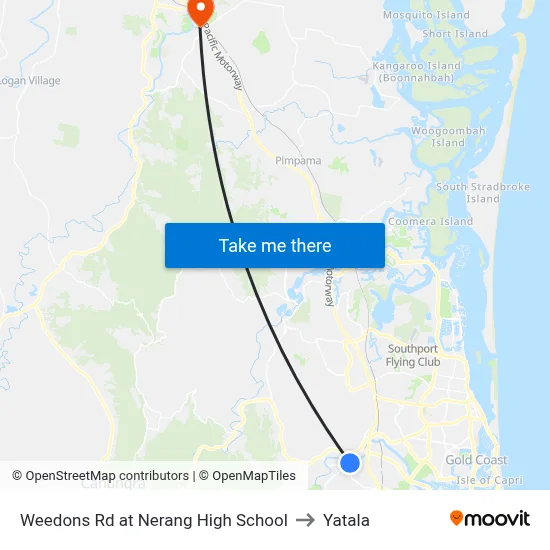 Weedons Rd at Nerang High School to Yatala map
