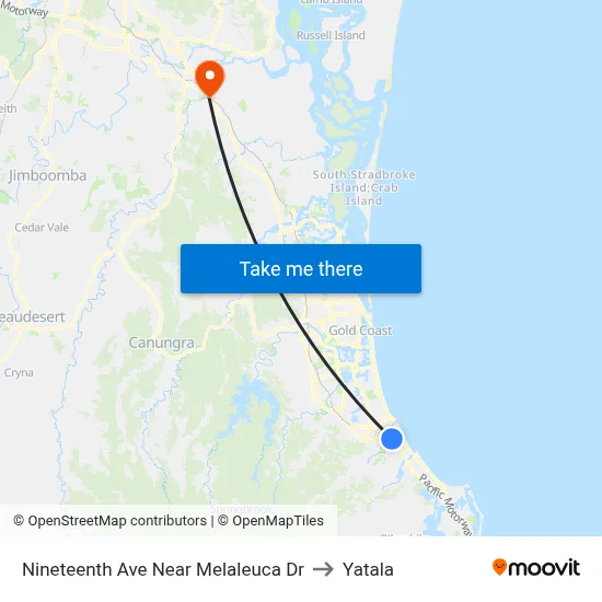 Nineteenth Ave Near Melaleuca Dr to Yatala map
