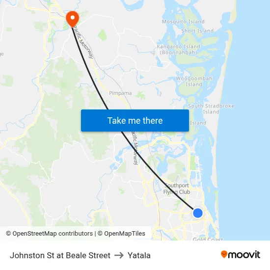 Johnston St at Beale Street to Yatala map