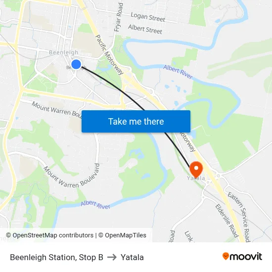 Beenleigh Station, Stop B to Yatala map