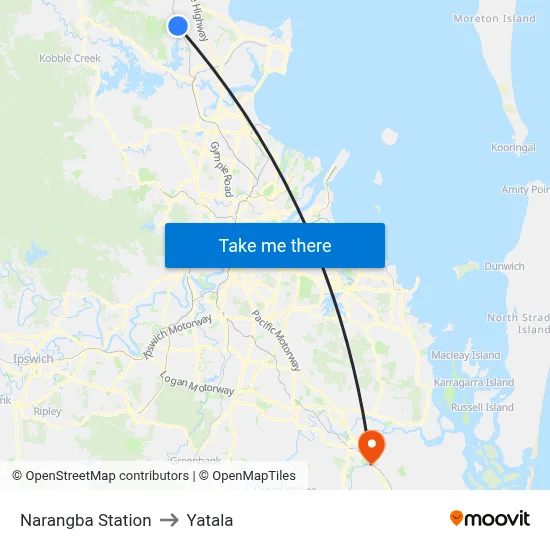 Narangba Station to Yatala map