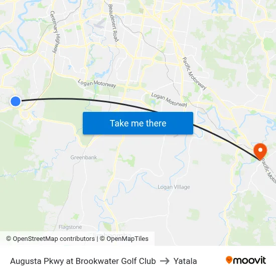 Augusta Pkwy at Brookwater Golf Club to Yatala map