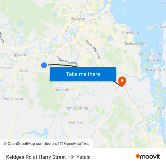 Keidges Rd at Harry Street to Yatala map
