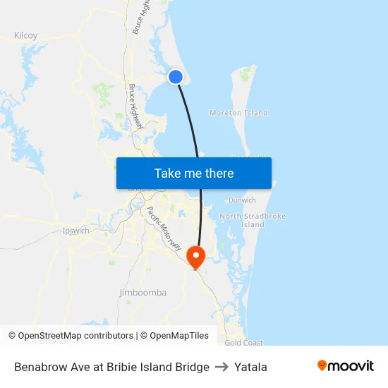 Benabrow Ave at Bribie Island Bridge to Yatala map