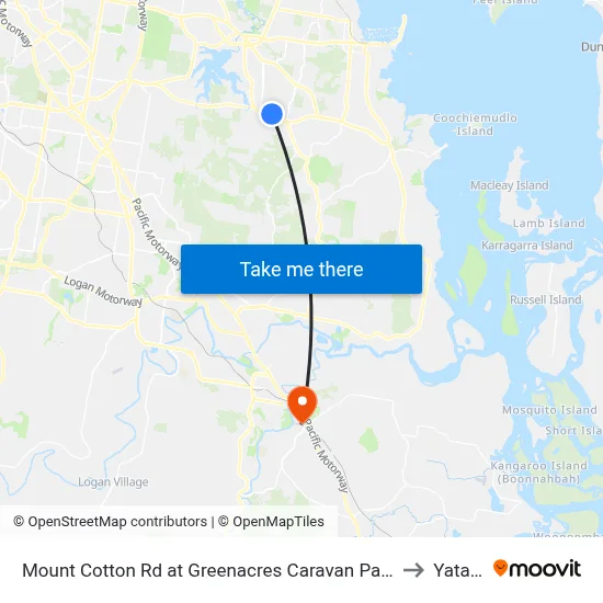 Mount Cotton Rd at Greenacres Caravan Park to Yatala map
