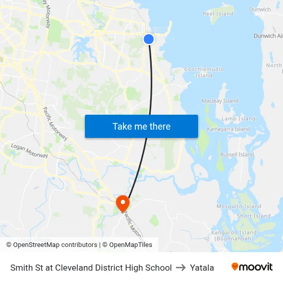 Smith St at Cleveland District High School to Yatala map