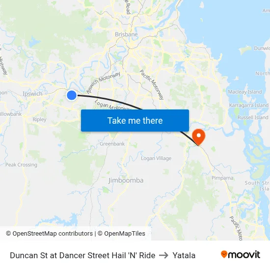 Duncan St at Dancer Street Hail 'N' Ride to Yatala map