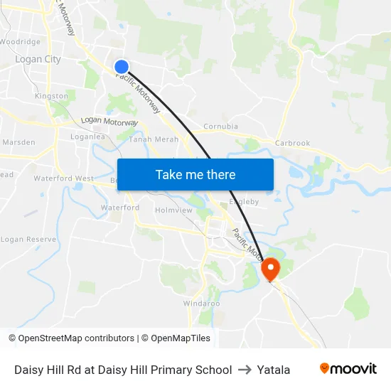 Daisy Hill Rd at Daisy Hill Primary School to Yatala map