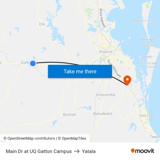 Main Dr at UQ Gatton Campus to Yatala map