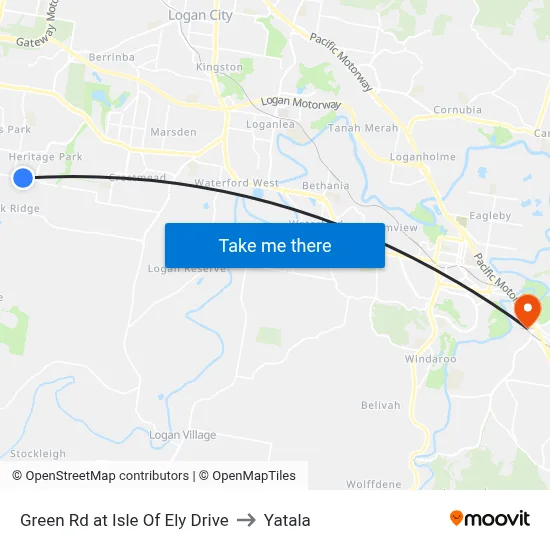 Green Rd at Isle Of Ely Drive to Yatala map