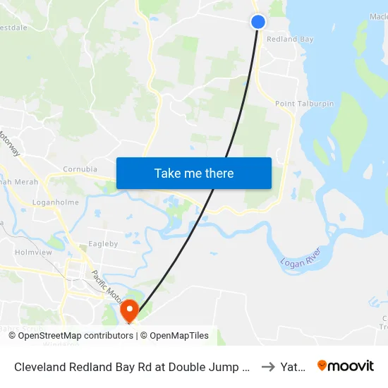 Cleveland Redland Bay Rd at Double Jump Road to Yatala map