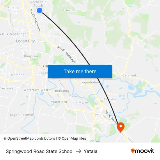 Springwood Road State School to Yatala map