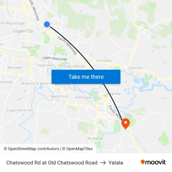 Chatswood Rd at Old Chatswood Road to Yatala map