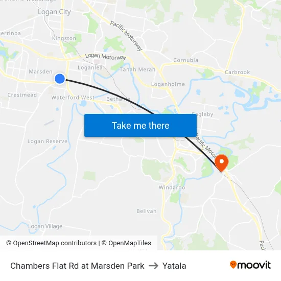 Chambers Flat Rd at Marsden Park to Yatala map