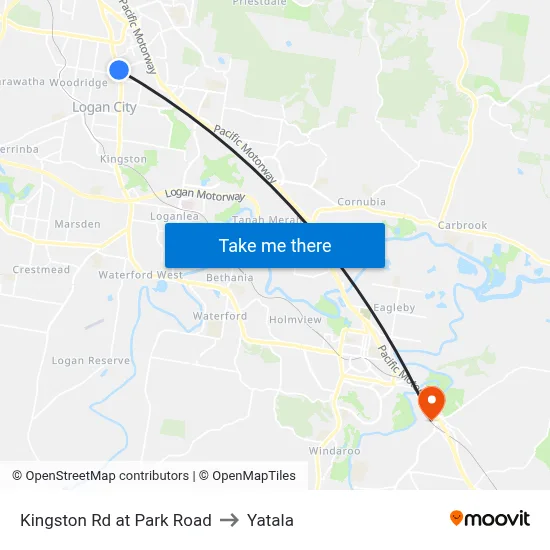 Kingston Rd at Park Road to Yatala map