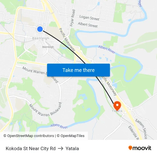 Kokoda St Near City Rd to Yatala map