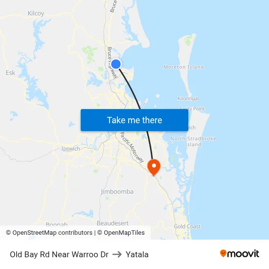 Old Bay Rd Near Warroo Dr to Yatala map
