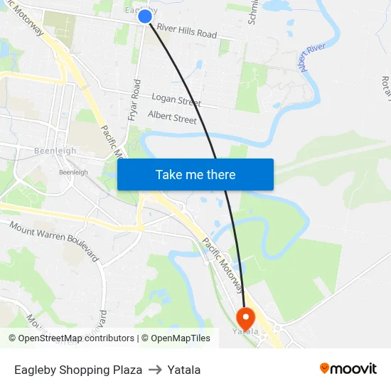 Eagleby Shopping Plaza to Yatala map