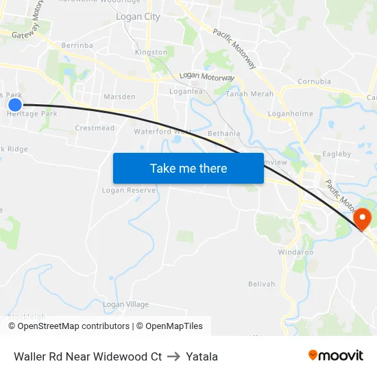 Waller Rd Near Widewood Ct to Yatala map