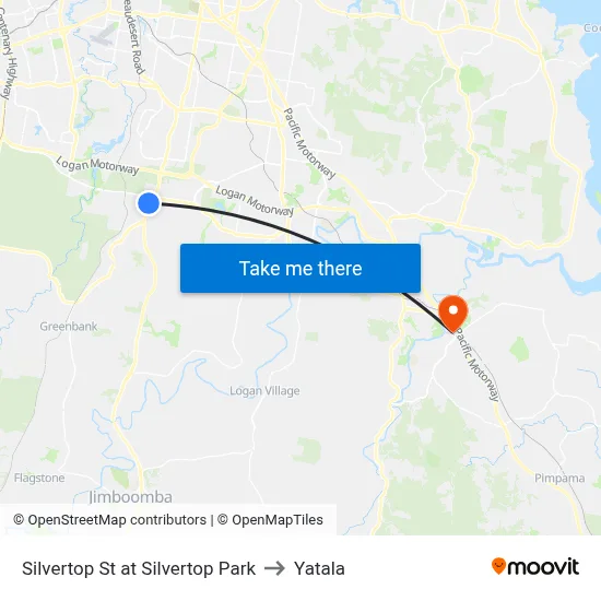 Silvertop St at Silvertop Park to Yatala map