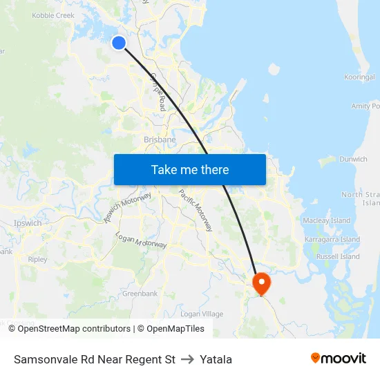 Samsonvale Rd Near Regent St to Yatala map