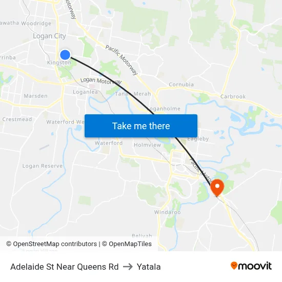 Adelaide St Near Queens Rd to Yatala map
