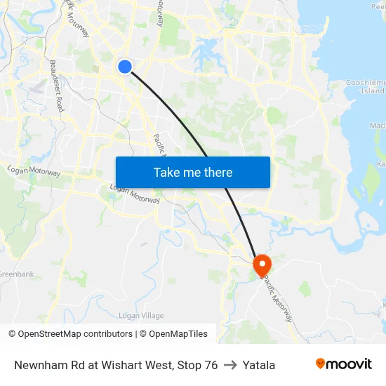 Newnham Rd at Wishart West, Stop 76 to Yatala map
