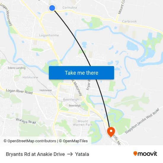 Bryants Rd at Anakie Drive to Yatala map