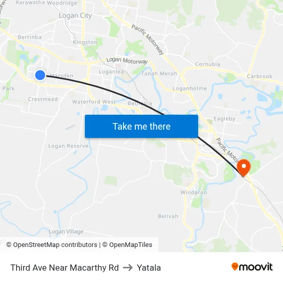 Third Ave Near Macarthy Rd to Yatala map