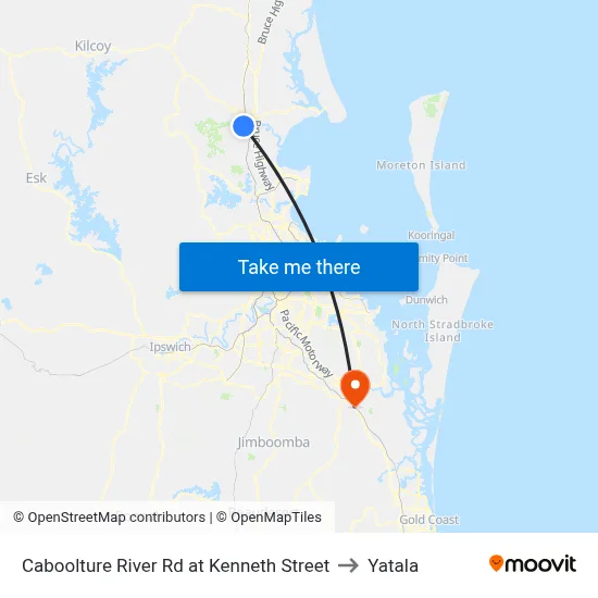 Caboolture River Rd at Kenneth Street to Yatala map