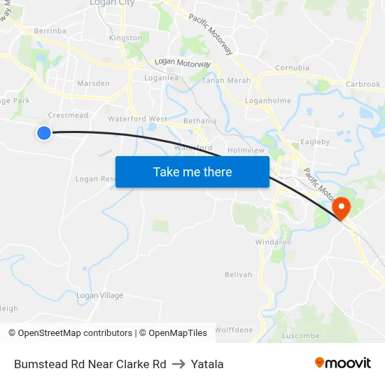 Bumstead Rd Near Clarke Rd to Yatala map
